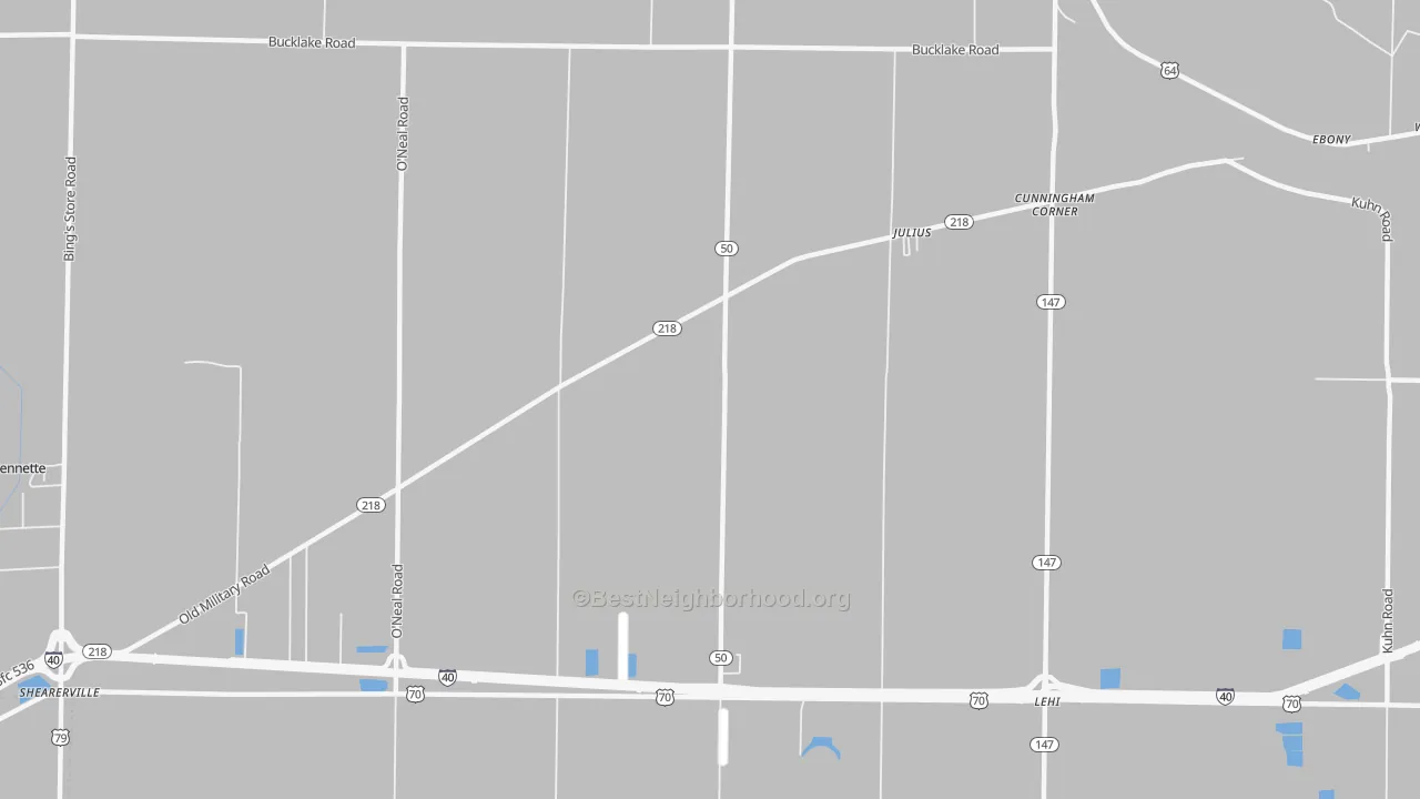Transit Grade map of Julius, AR