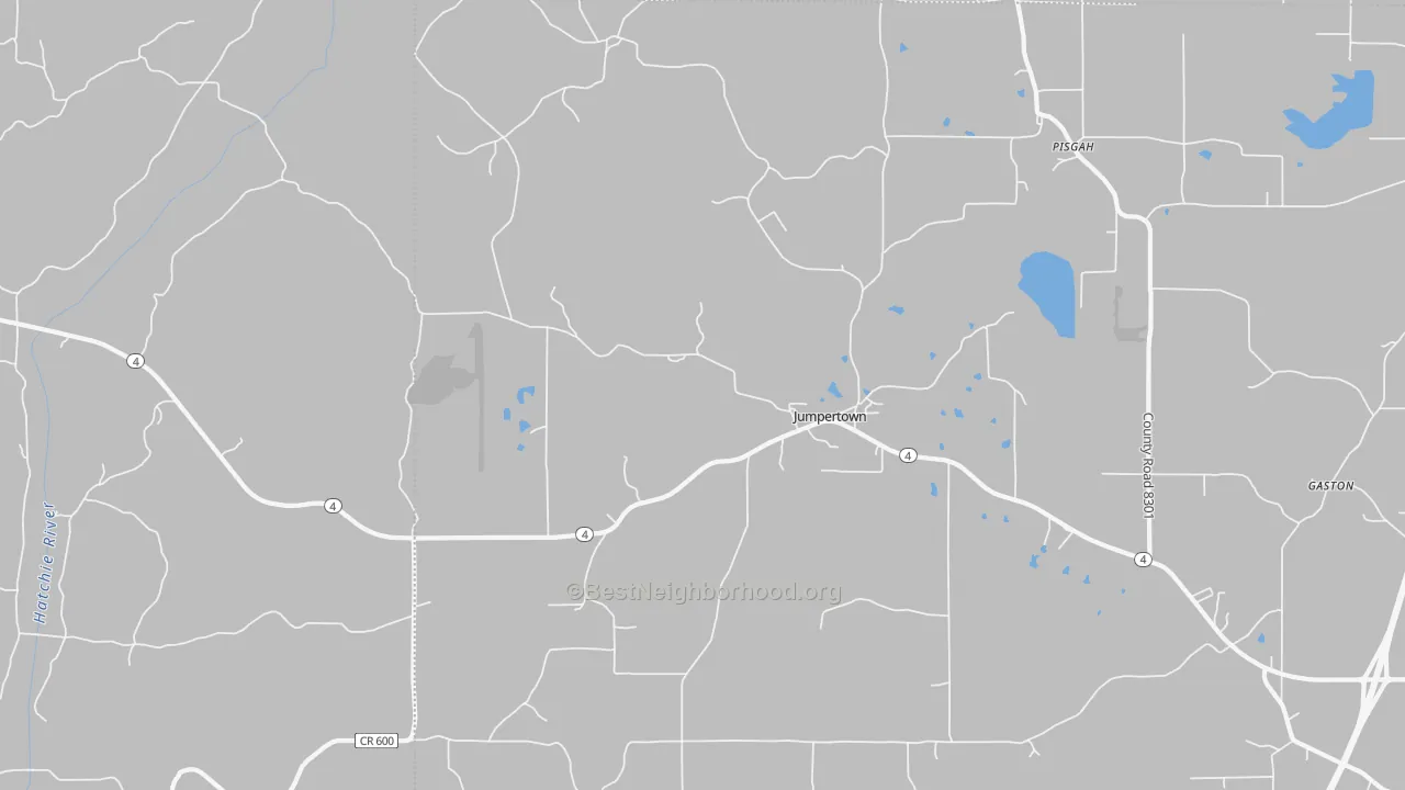 Transit Grade map of Jumpertown, MS