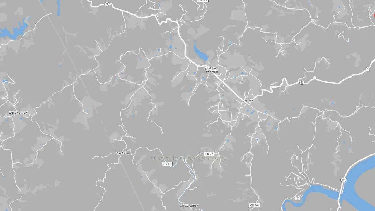 Transit Grade map of Jumping Branch, WV