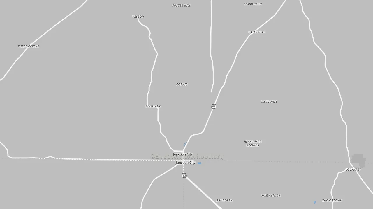 Transit Grade map of Junction City, AR