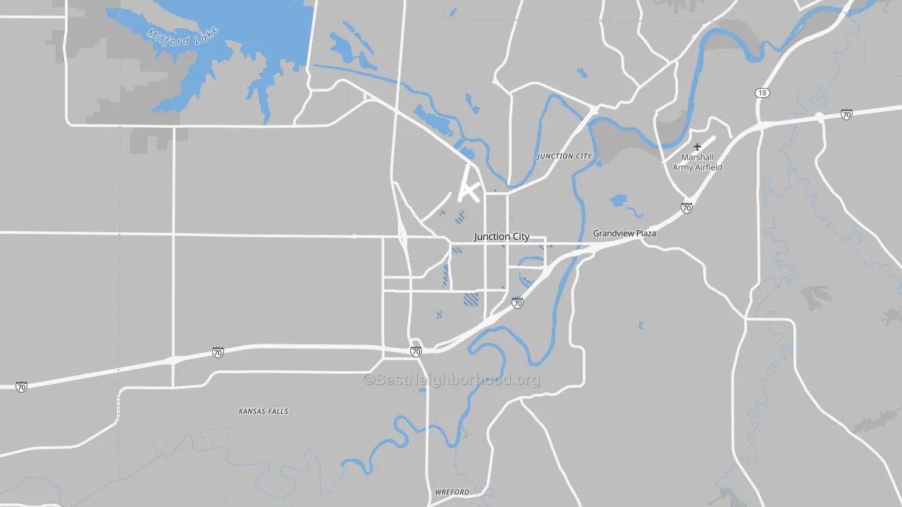 Transit Grade map of Junction City, KS