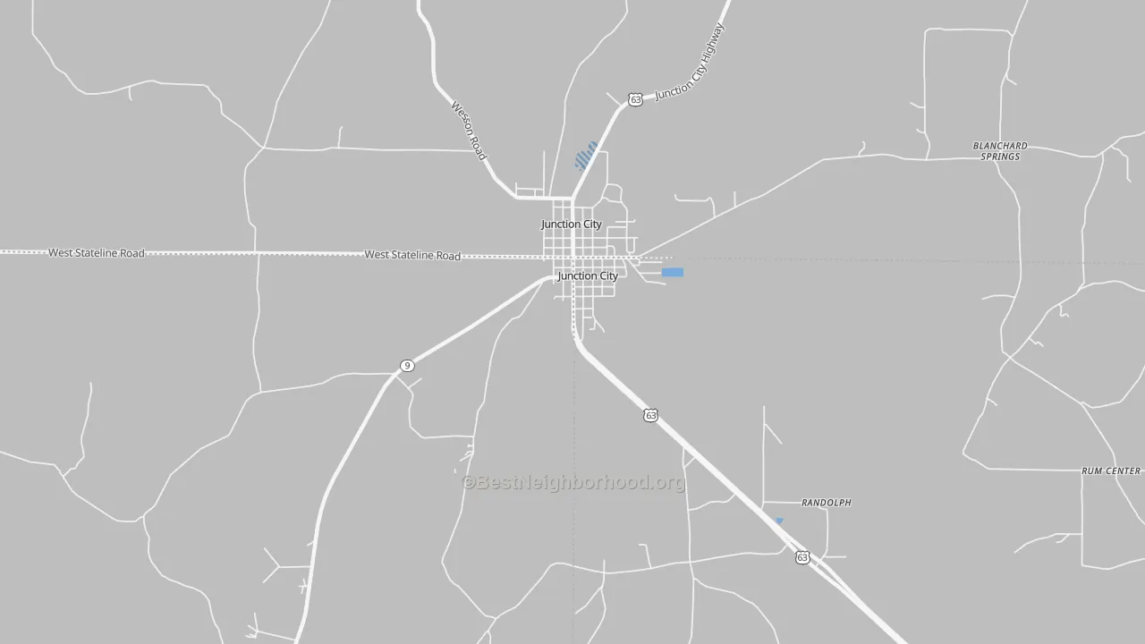 Transit Grade map of Junction City, LA