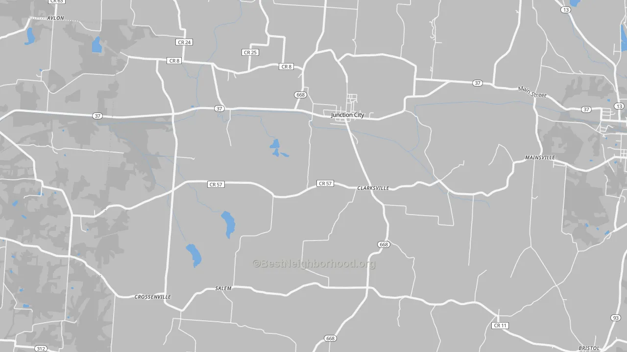 Transit Grade map of Junction City, OH