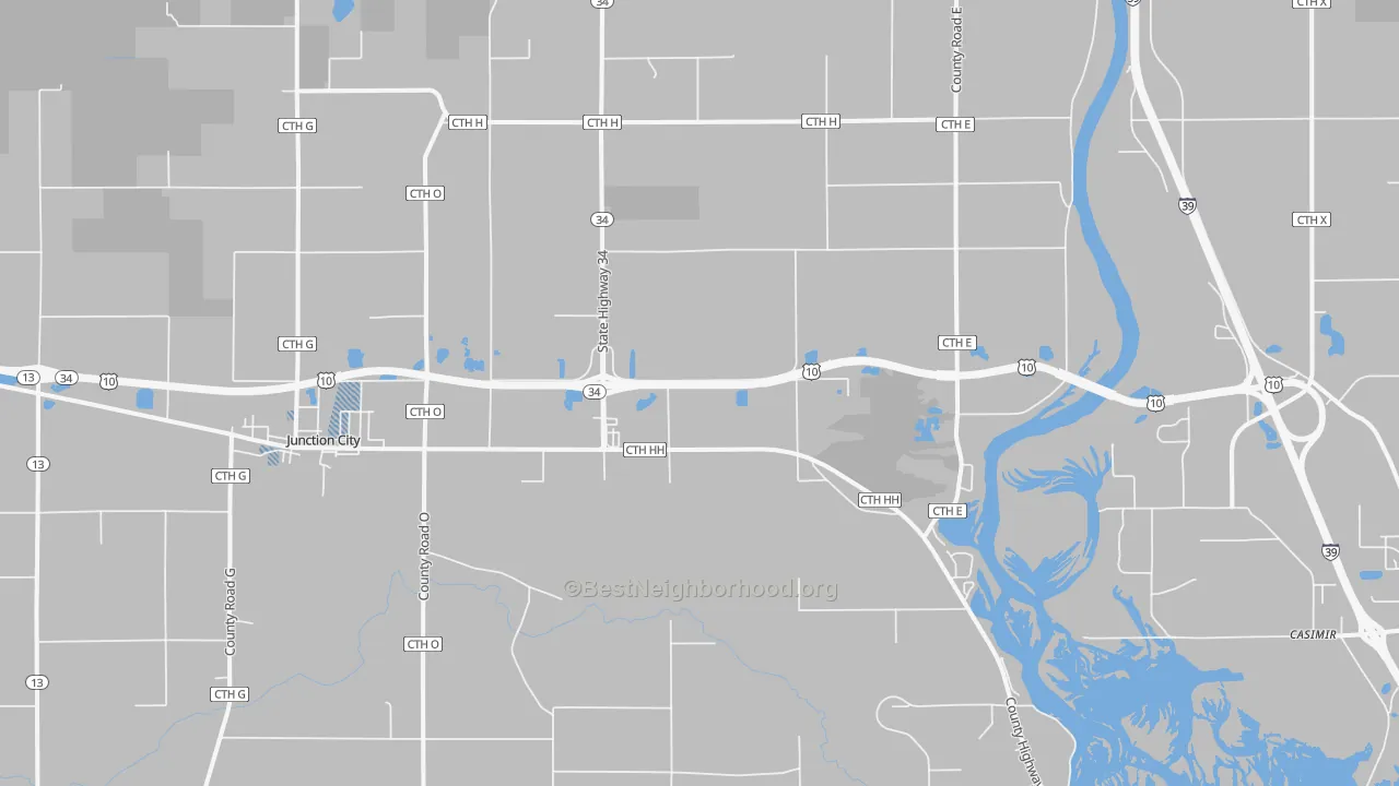 Transit Grade map of Junction City, WI