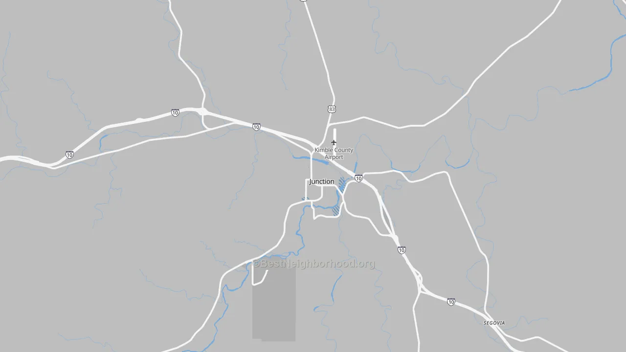 Transit Grade map of Junction, TX