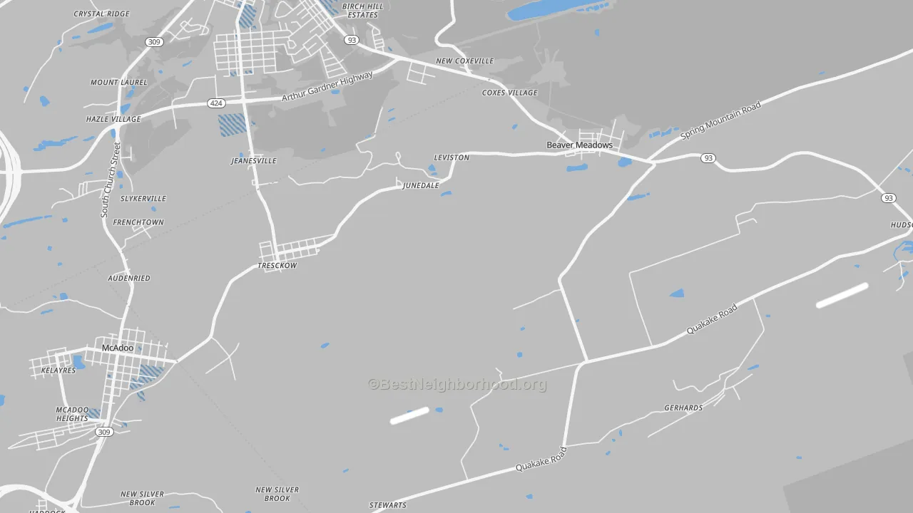 Transit Grade map of Junedale, PA