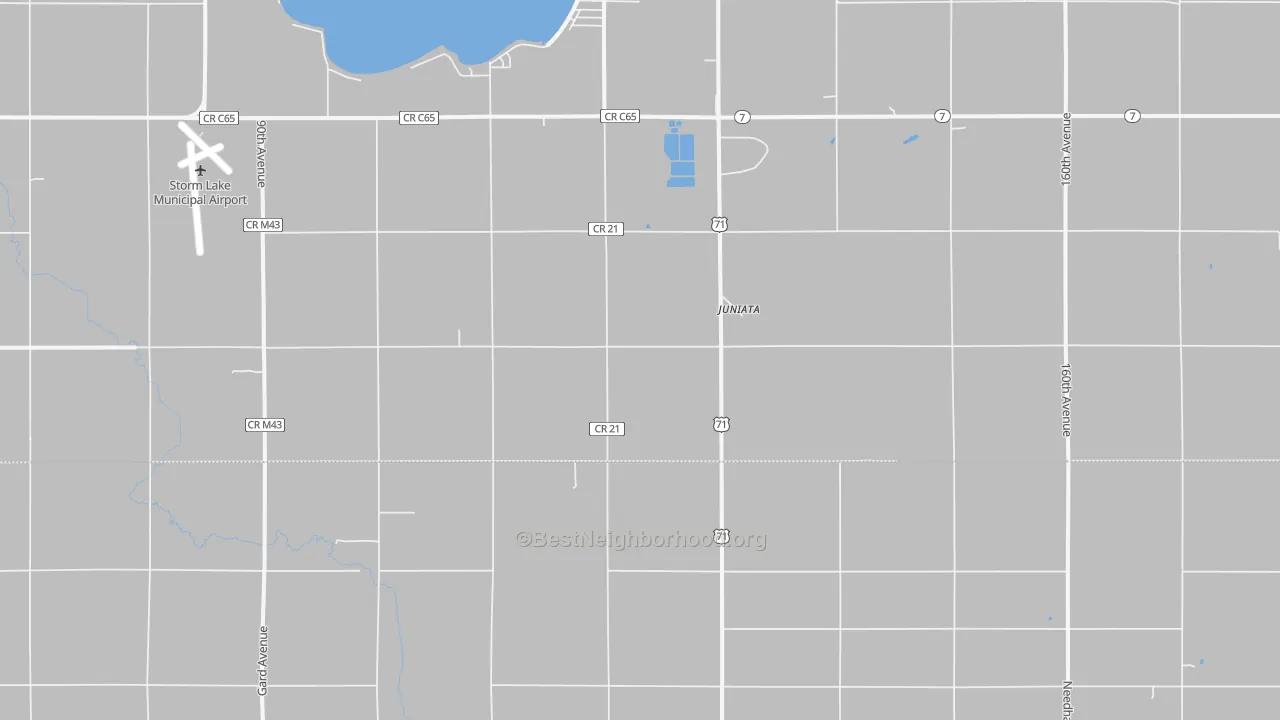 Transit Grade map of Juniata, IA