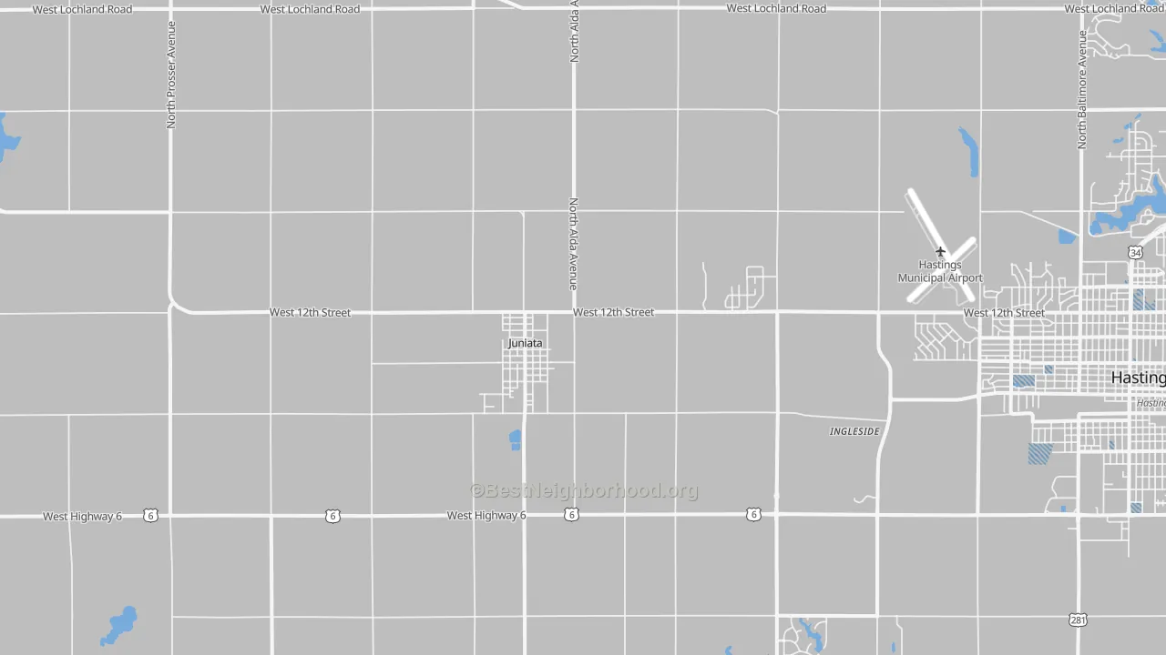 Transit Grade map of Juniata, NE