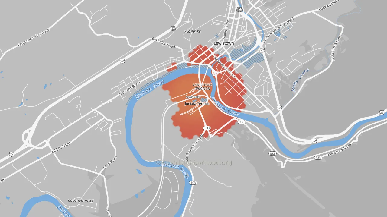 Transit Grade map of Juniata Terrace, PA