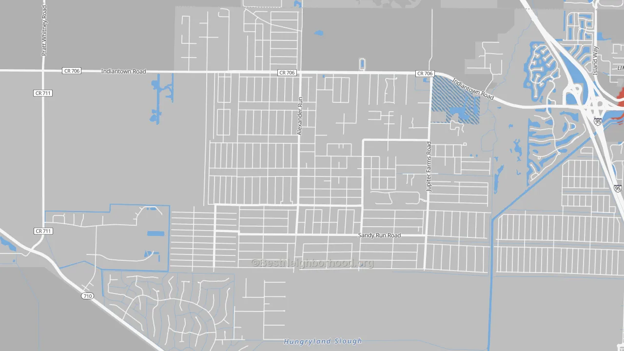 Transit Grade map of Jupiter Farms, FL