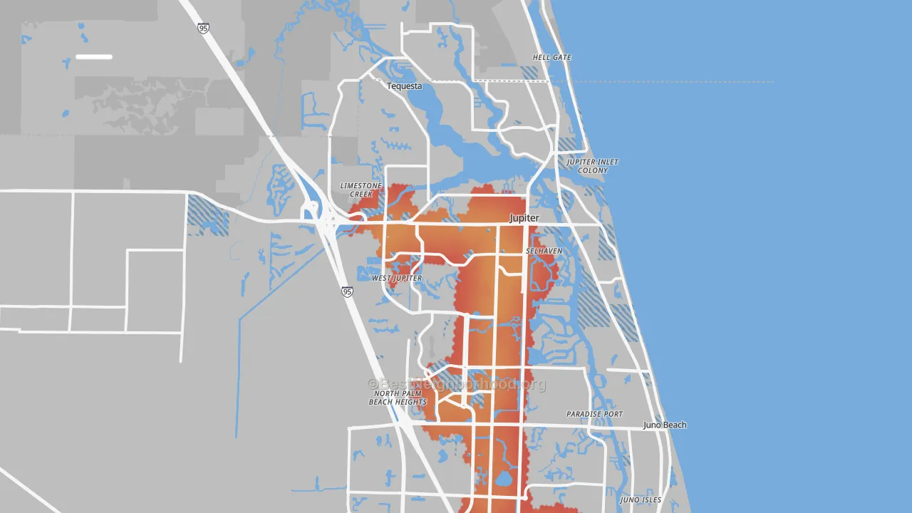 Transit Grade map of Jupiter, FL