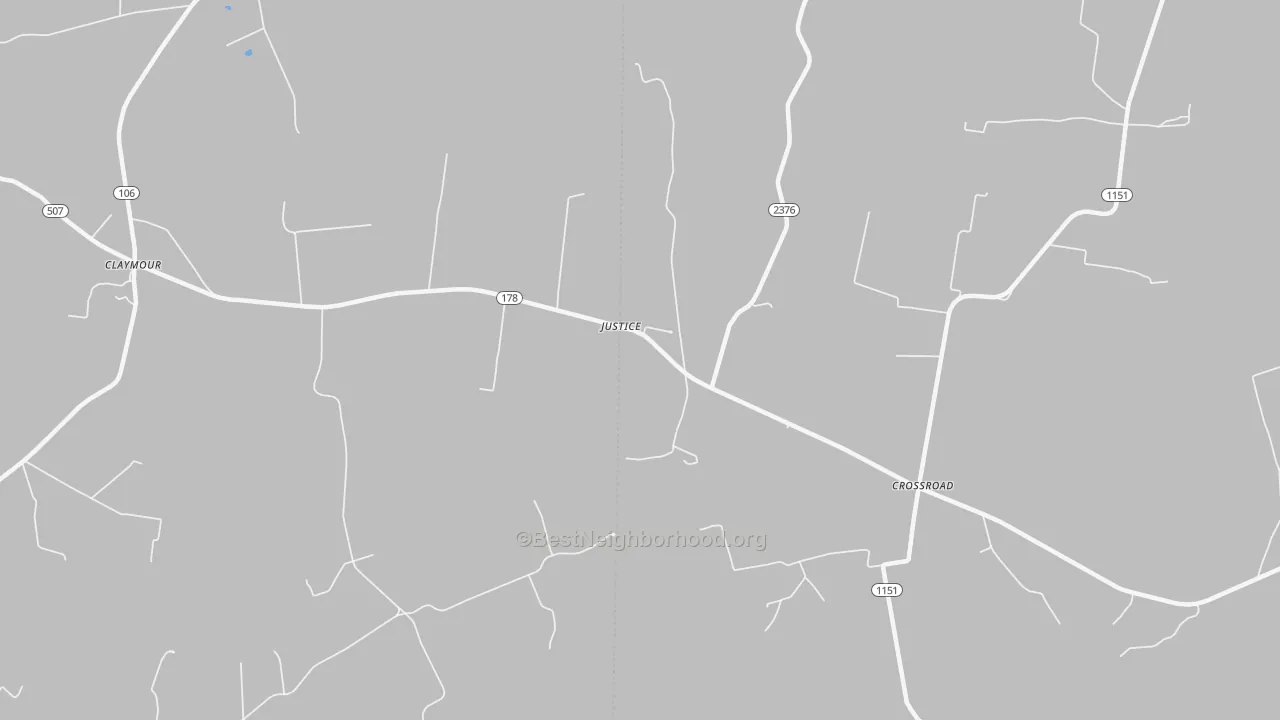 Transit Grade map of Justice, KY
