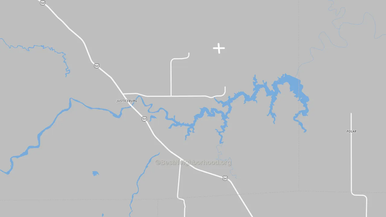 Transit Grade map of Justiceburg, TX