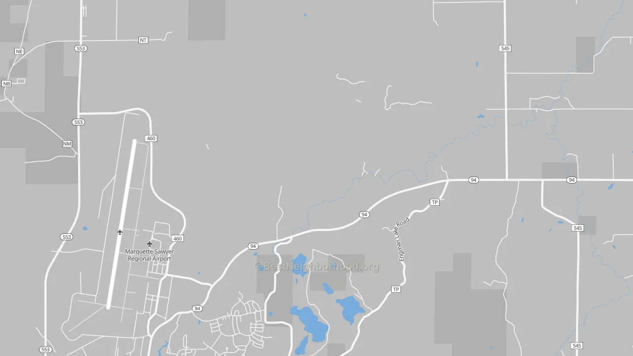 Transit Grade map of K. I. Sawyer Air Force Base, MI