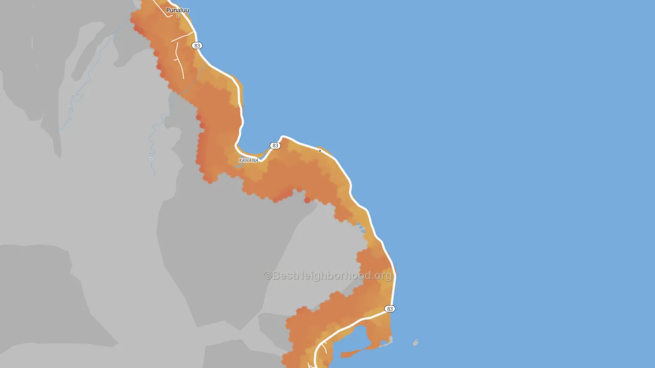 Transit Grade map of Kaaawa, HI