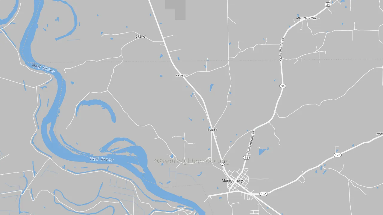 Transit Grade map of Kadesh, LA