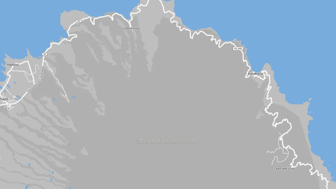 Transit Grade map of Kahakuloa, HI