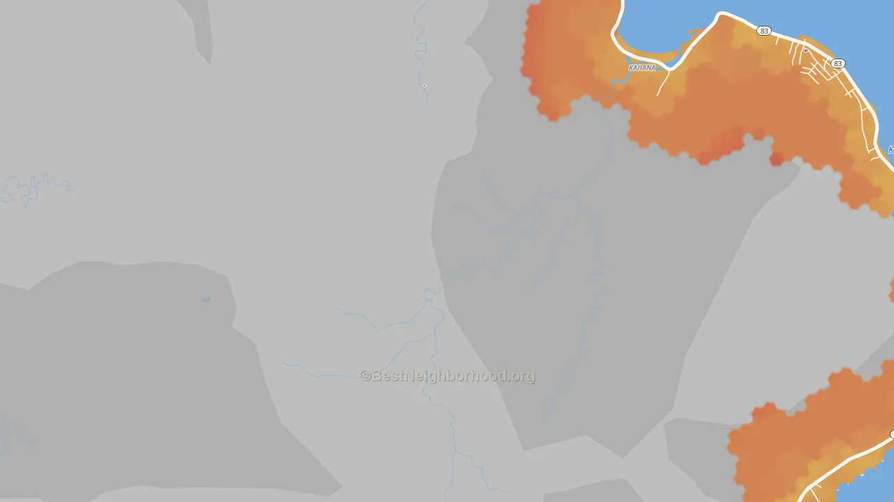 Transit Grade map of Kahana, HI