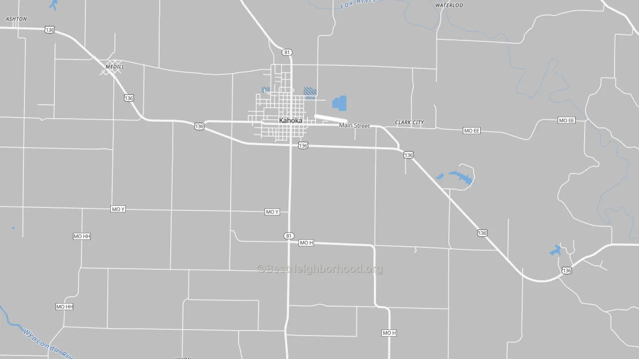Transit Grade map of Kahoka, MO