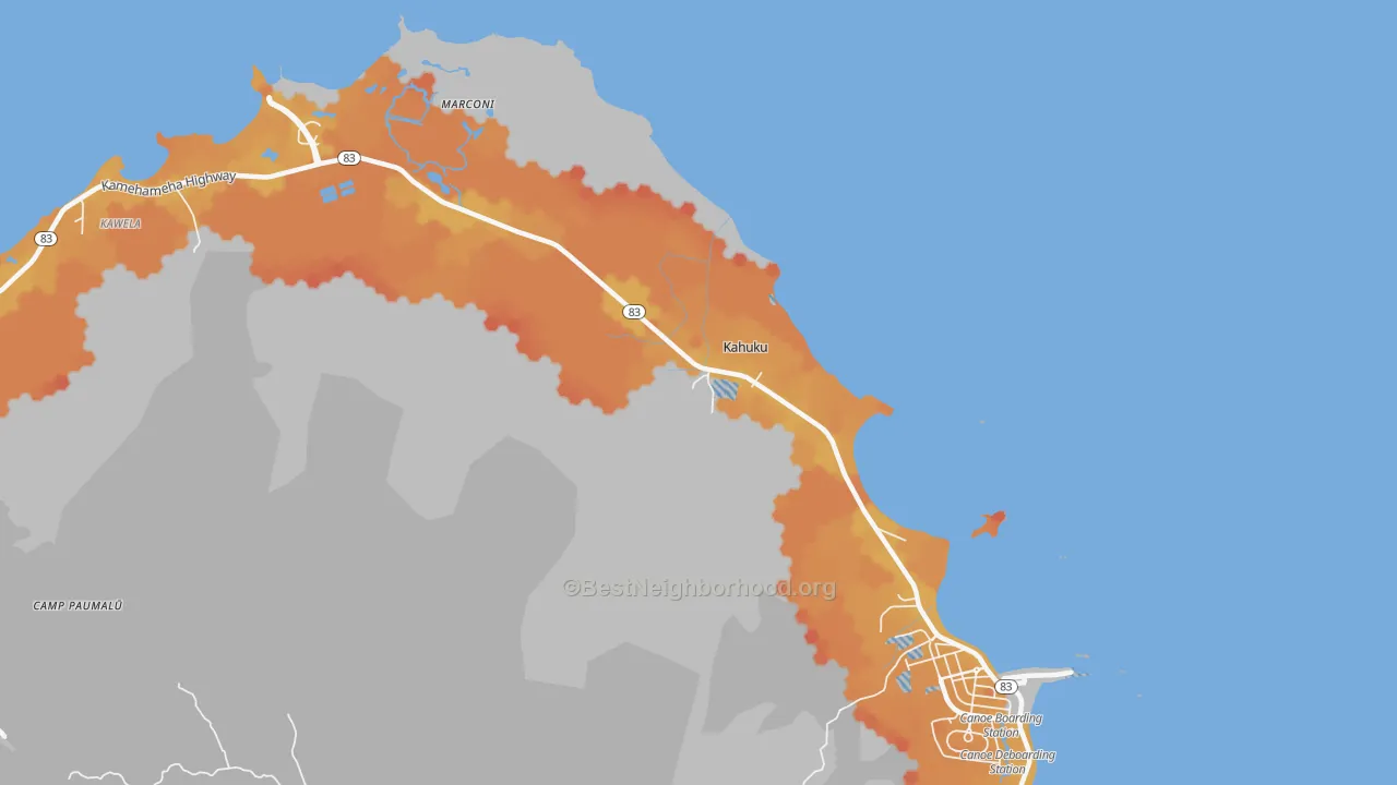 Transit Grade map of Kahuku, HI