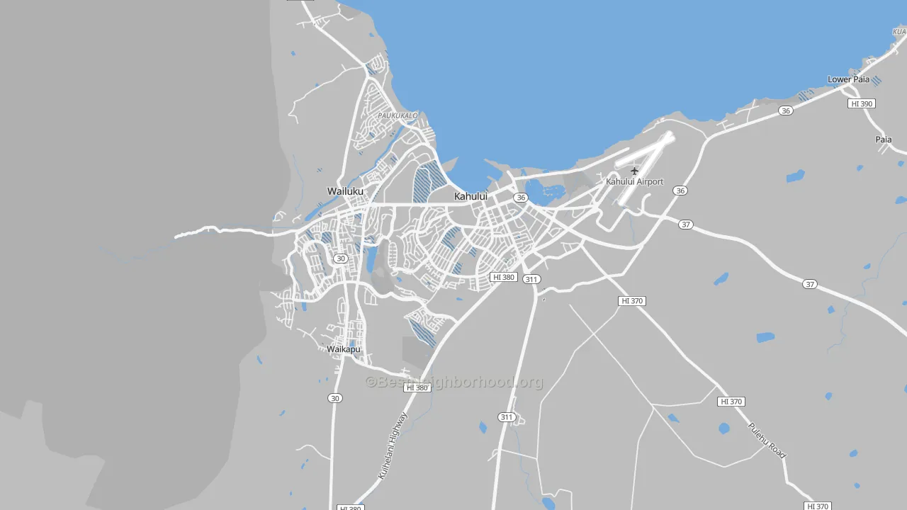 Transit Grade map of Kahului, HI