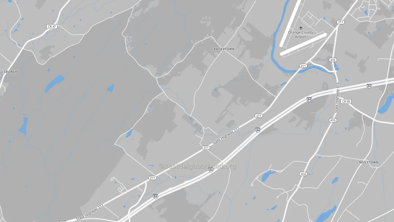 Transit Grade map of Kaisertown, NY