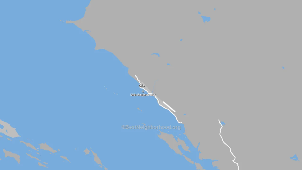 Transit Grade map of Kake, AK