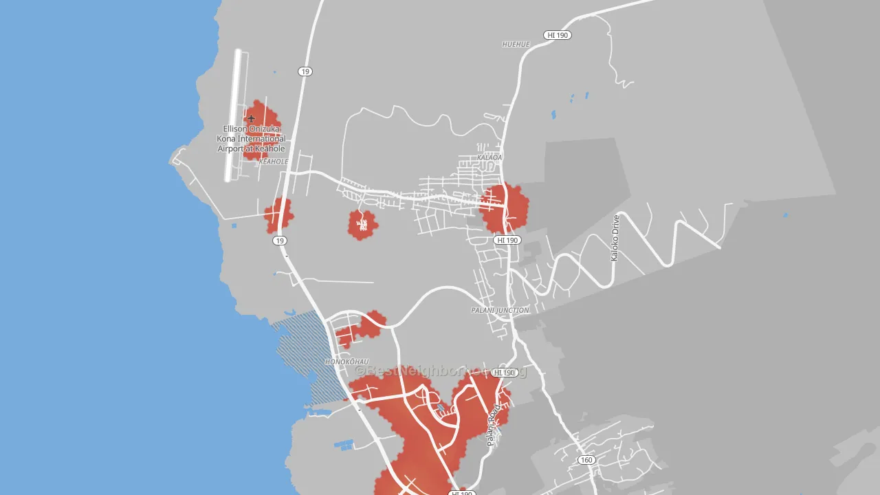 Transit Grade map of Kalaoa, HI