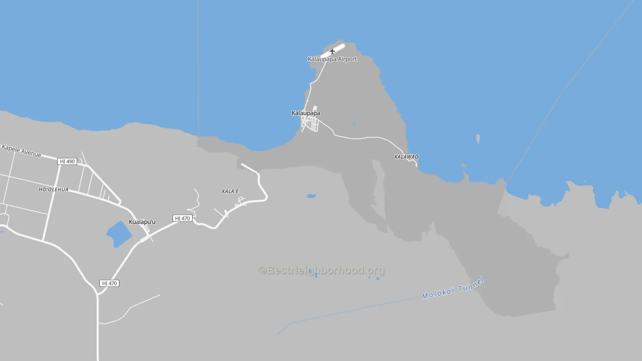 Transit Grade map of Kalaupapa, HI