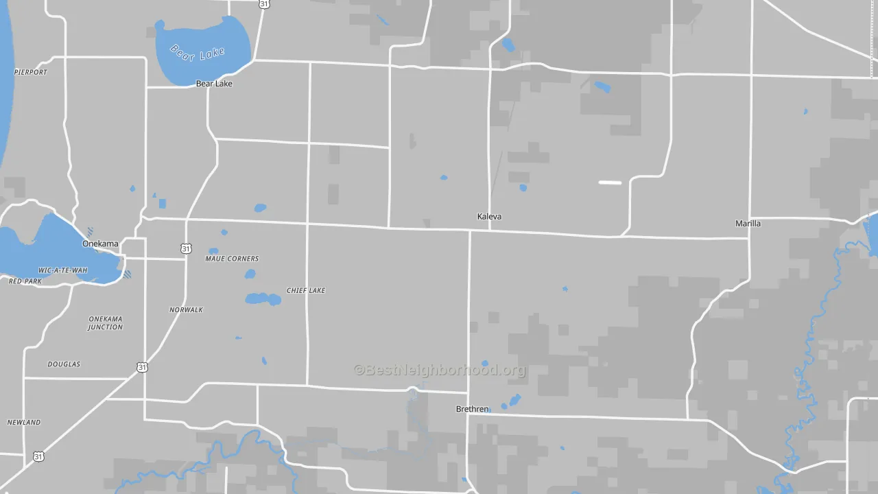 Transit Grade map of Kaleva, MI
