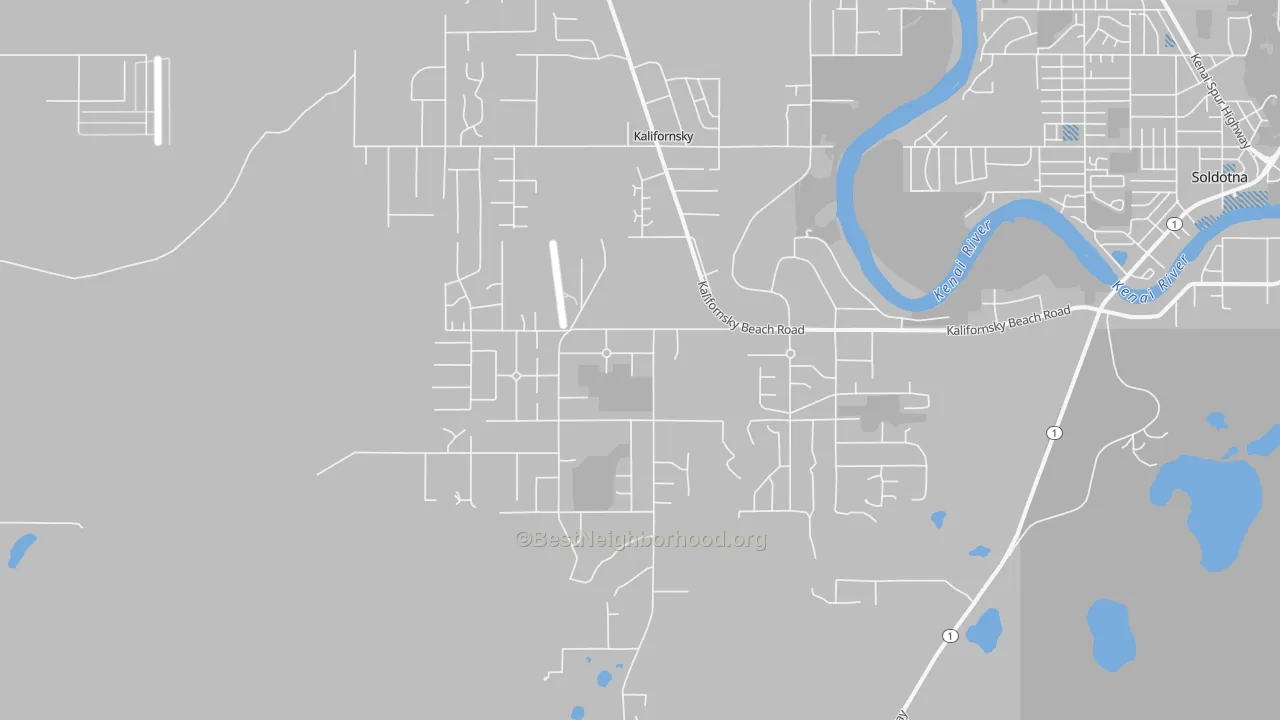 Transit Grade map of Kalifornsky, AK