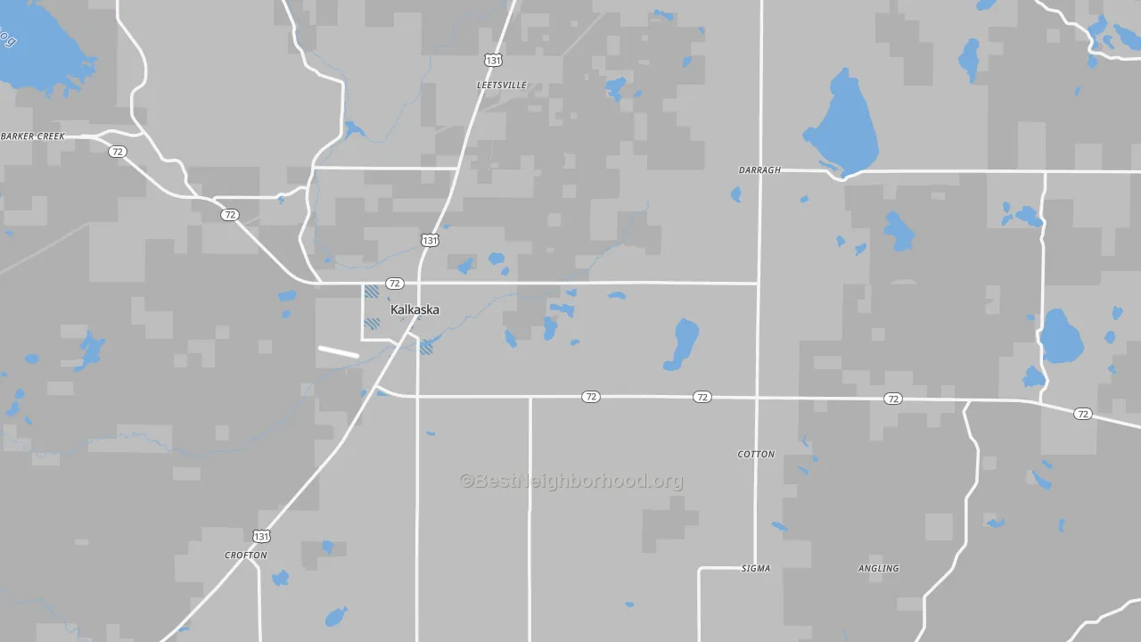 Transit Grade map of Kalkaska, MI