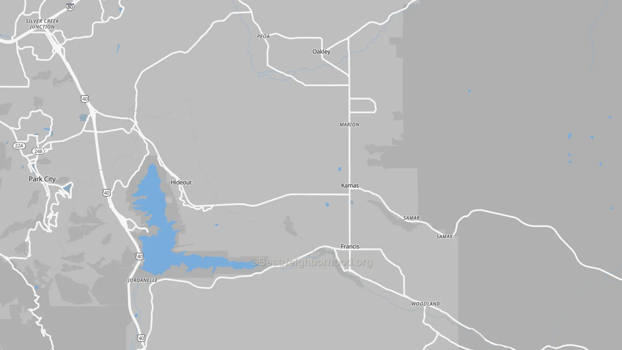 Transit Grade map of Kamas, UT