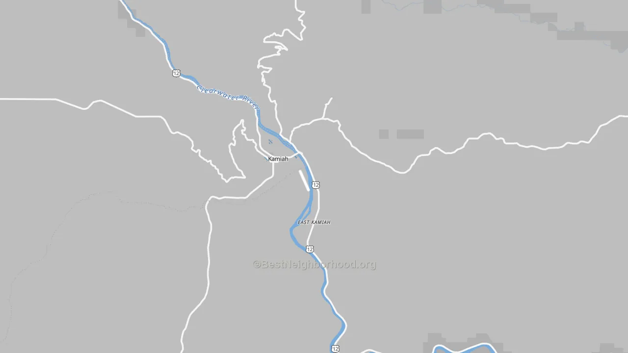 Transit Grade map of Kamiah, ID