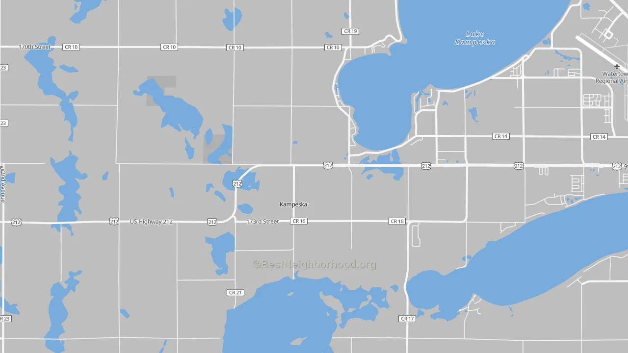 Transit Grade map of Kampeska, SD