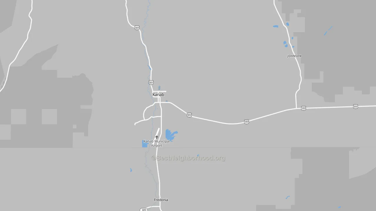 Transit Grade map of Kanab, UT