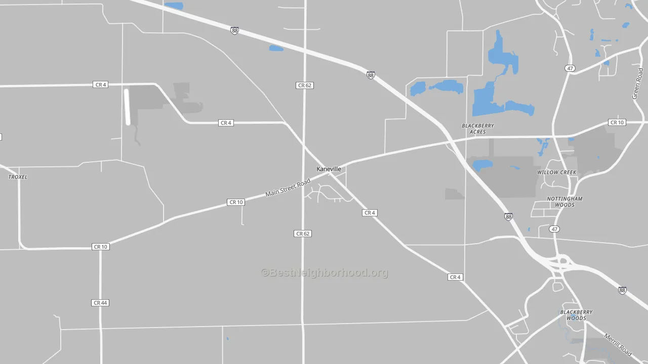 Transit Grade map of Kaneville, IL