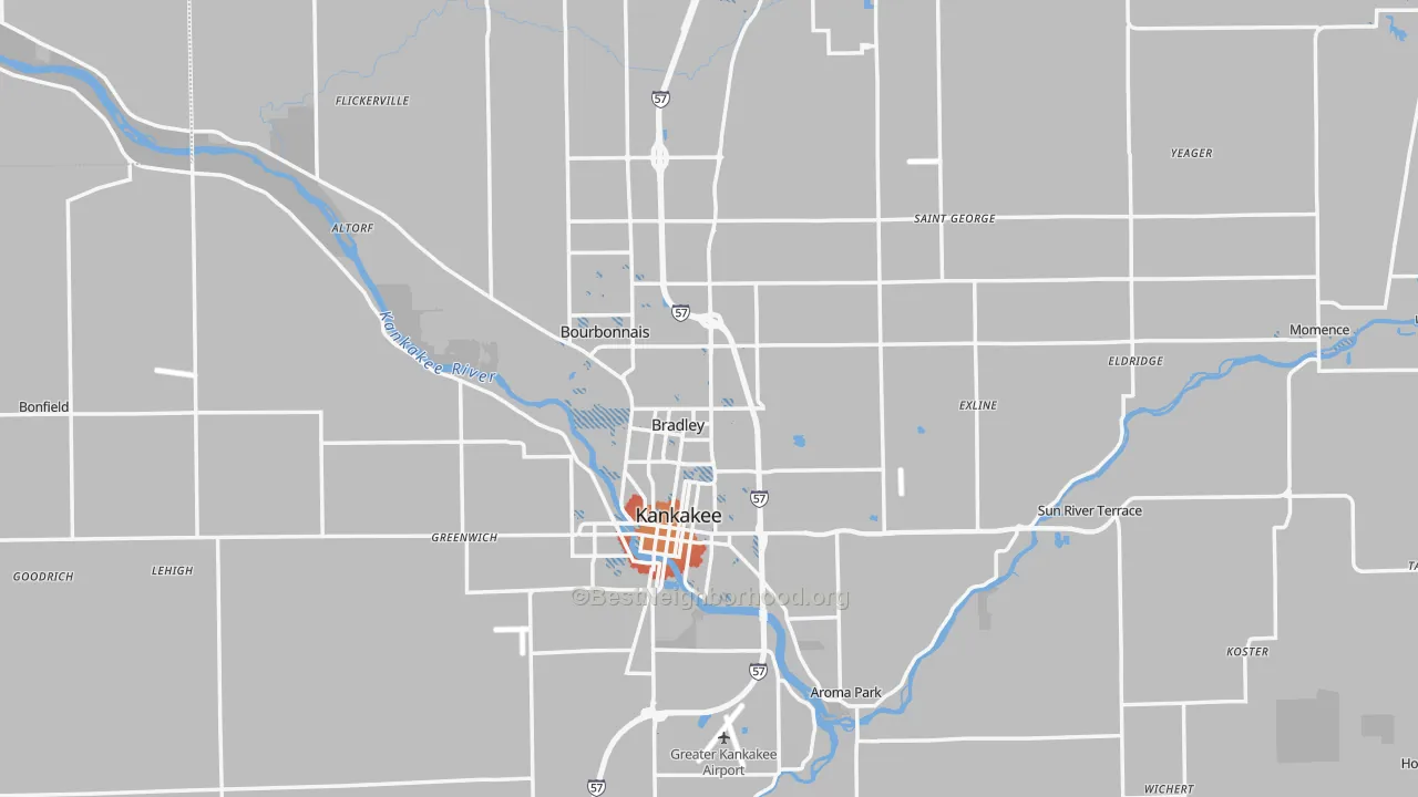 Transit Grade map of Kankakee County, IL
