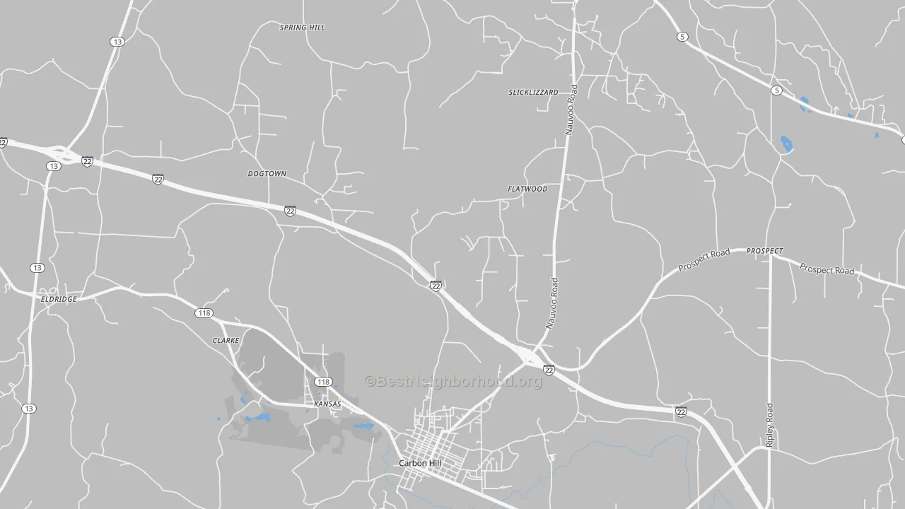 Transit Grade map of Kansas, AL