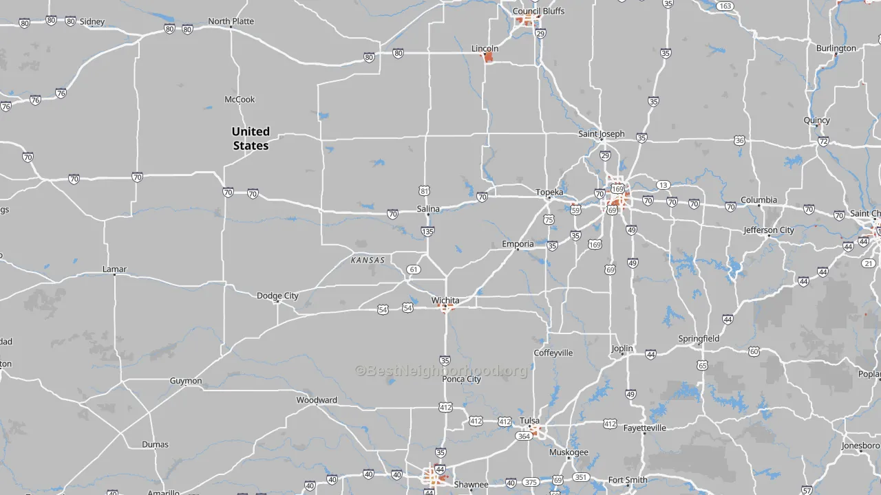 Transit Grade map of Kansas