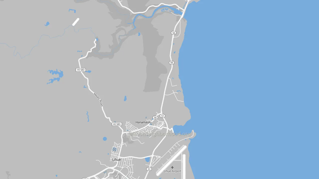 Transit Grade map of Kapaia, HI
