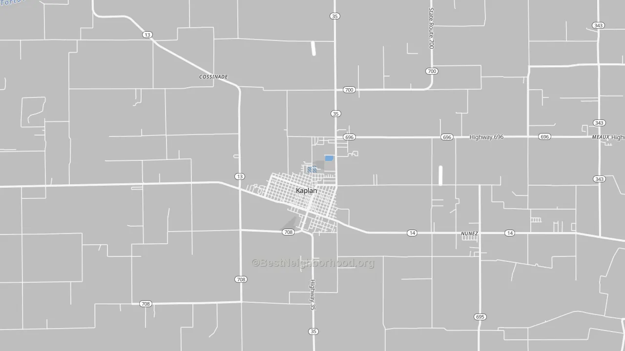 Transit Grade map of Kaplan, LA