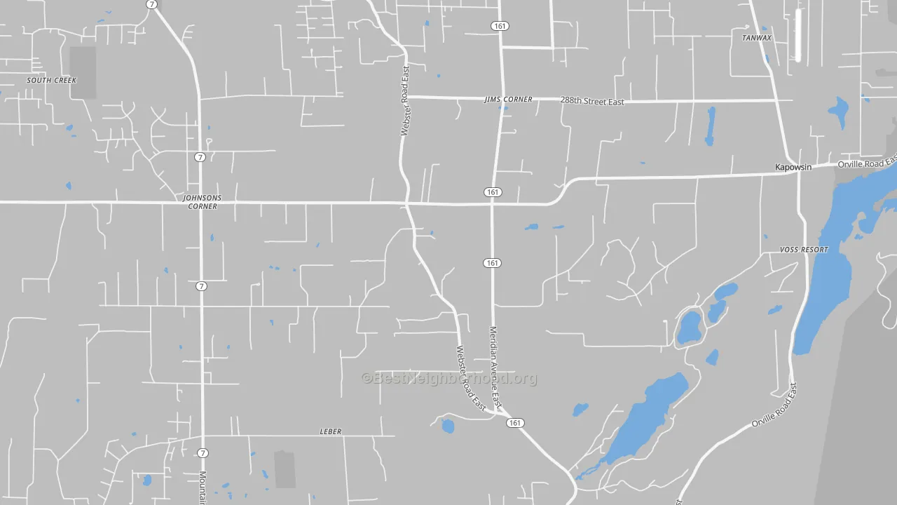 Transit Grade map of Kapowsin, WA