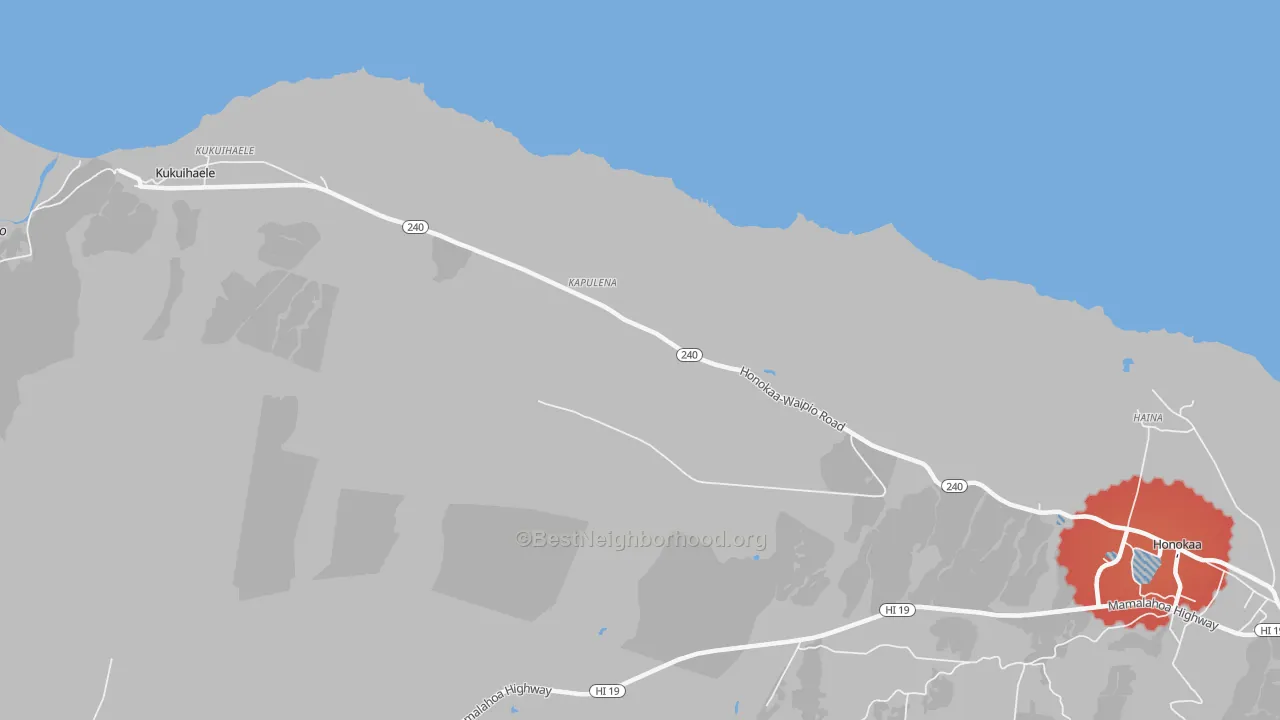 Transit Grade map of Kapulena, HI