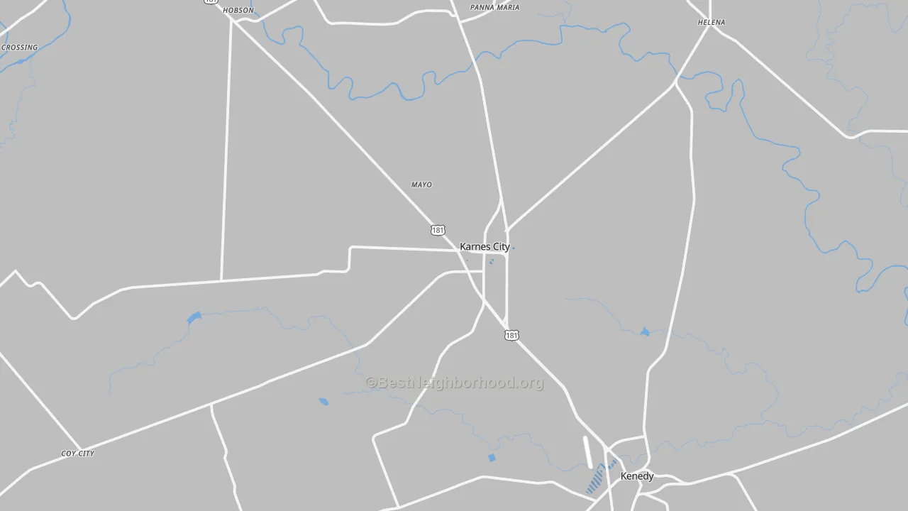 Transit Grade map of Karnes City, TX