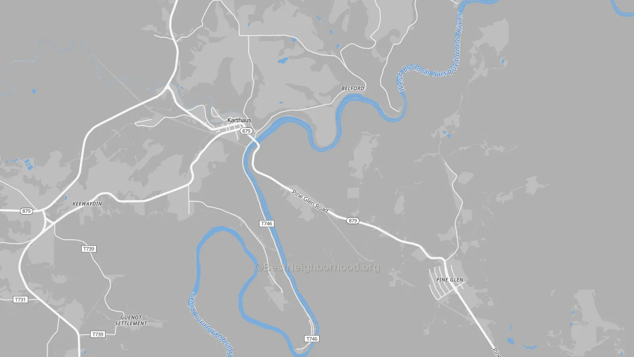 Transit Grade map of Karthaus, PA
