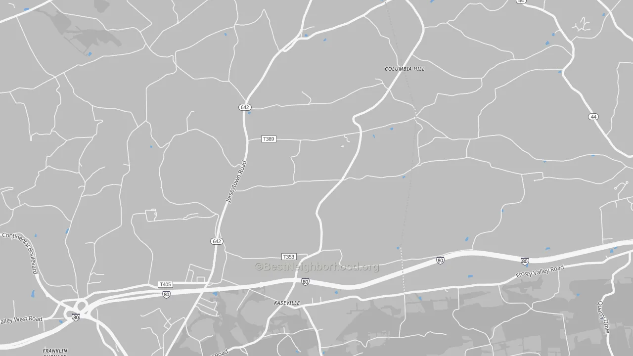Transit Grade map of Kaseville, PA