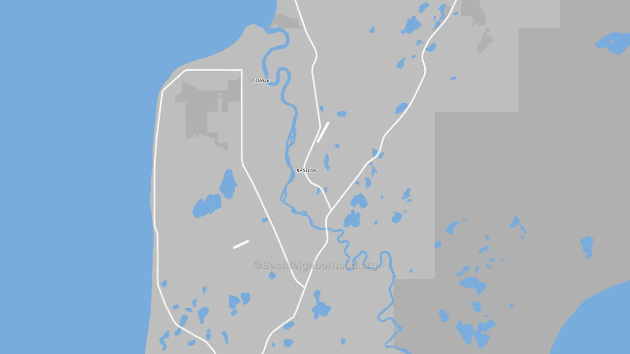Transit Grade map of Kasilof, AK