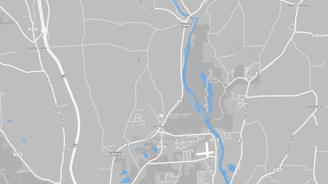 Transit Grade map of Kattelville, NY