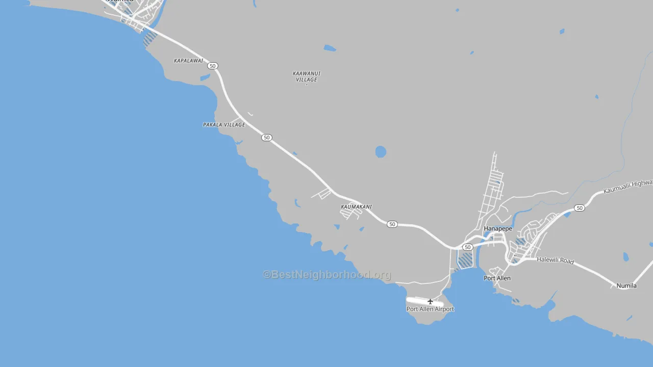 Transit Grade map of Kaumakani, HI